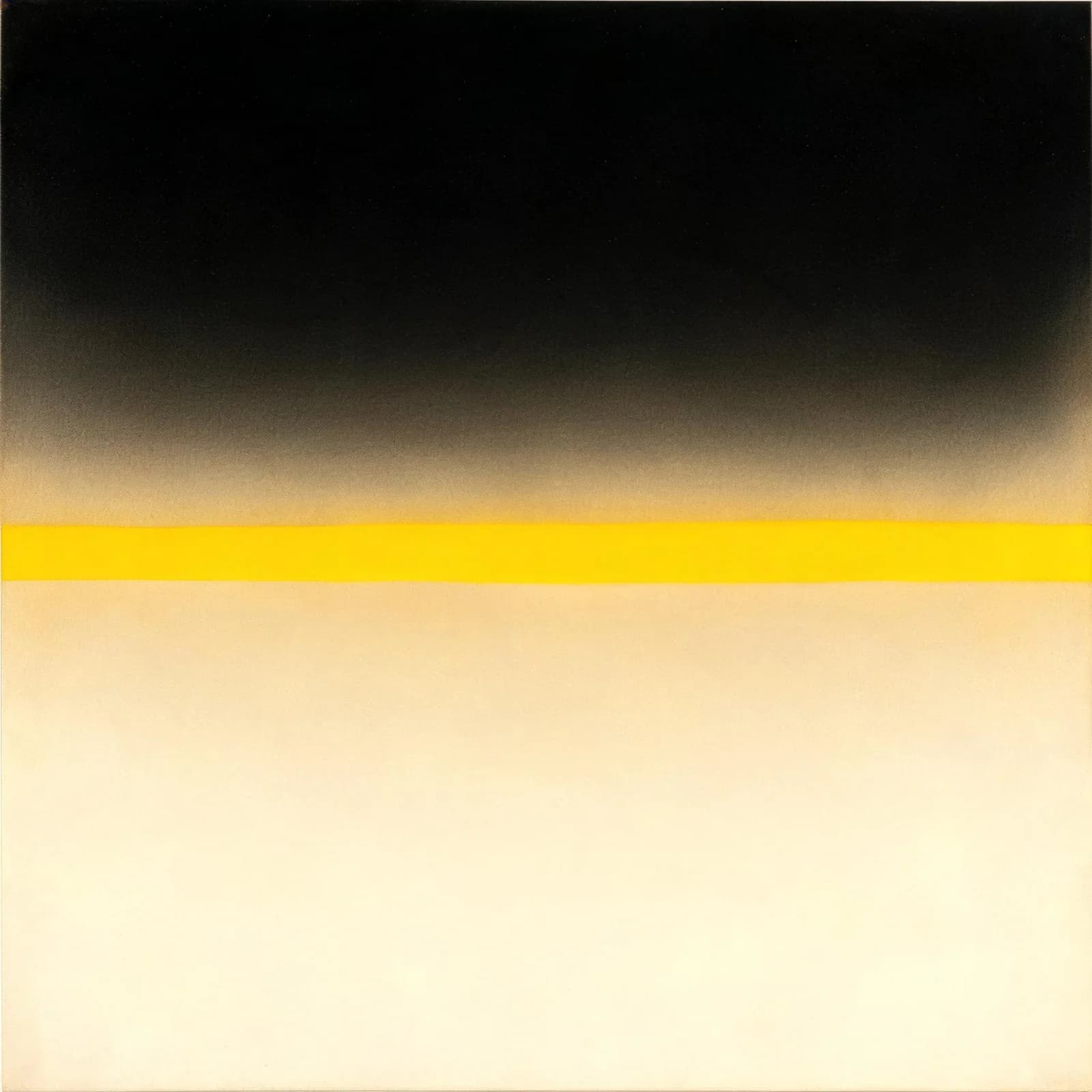 Reference frame three: black fading to cream across one yellow stripe