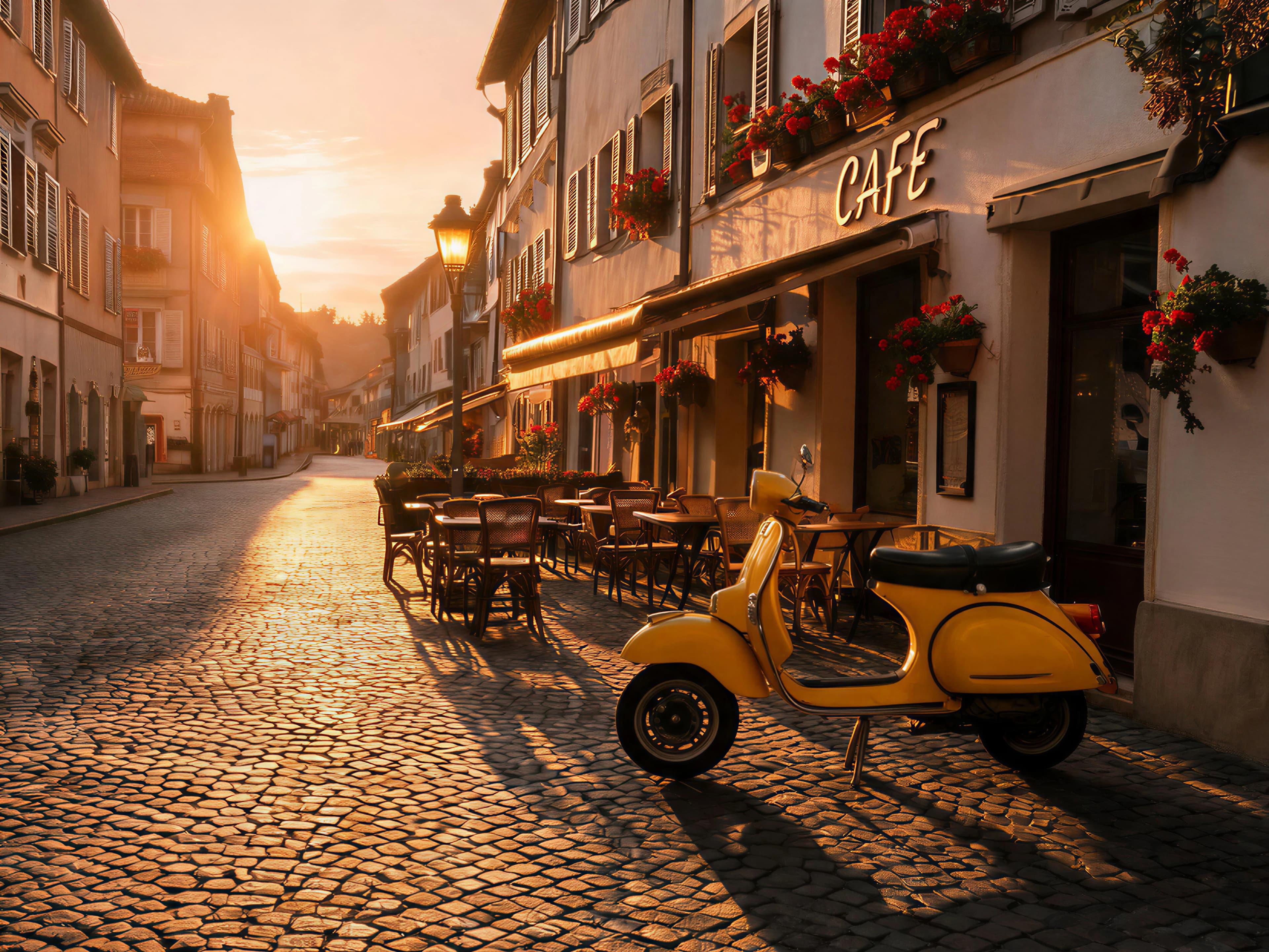 The same crop from the real 4K upscale, lettering and wall texture resolved