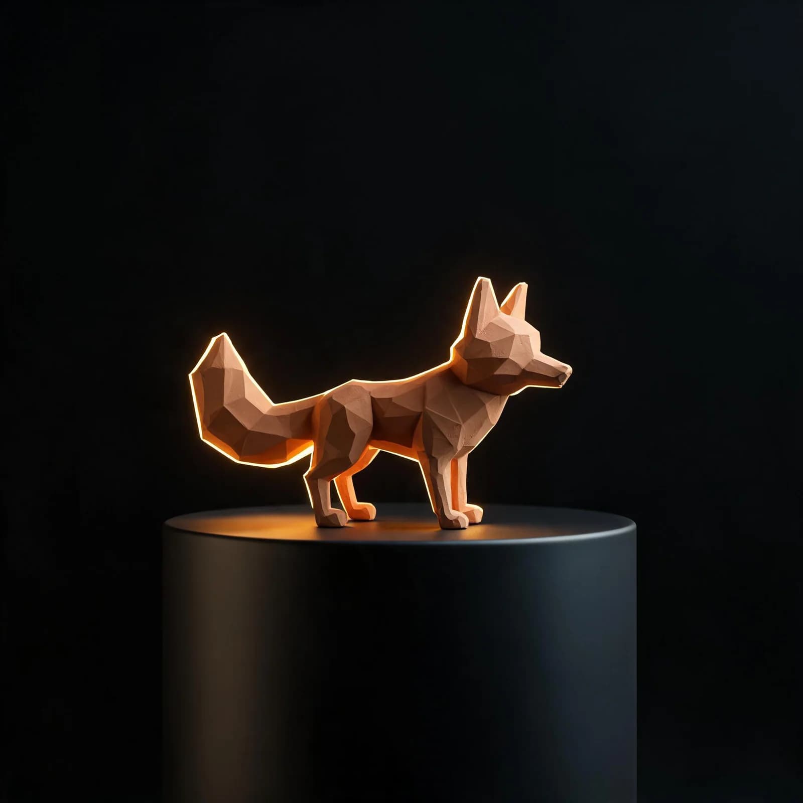 The uploaded photo of a fox figurine, before background removal